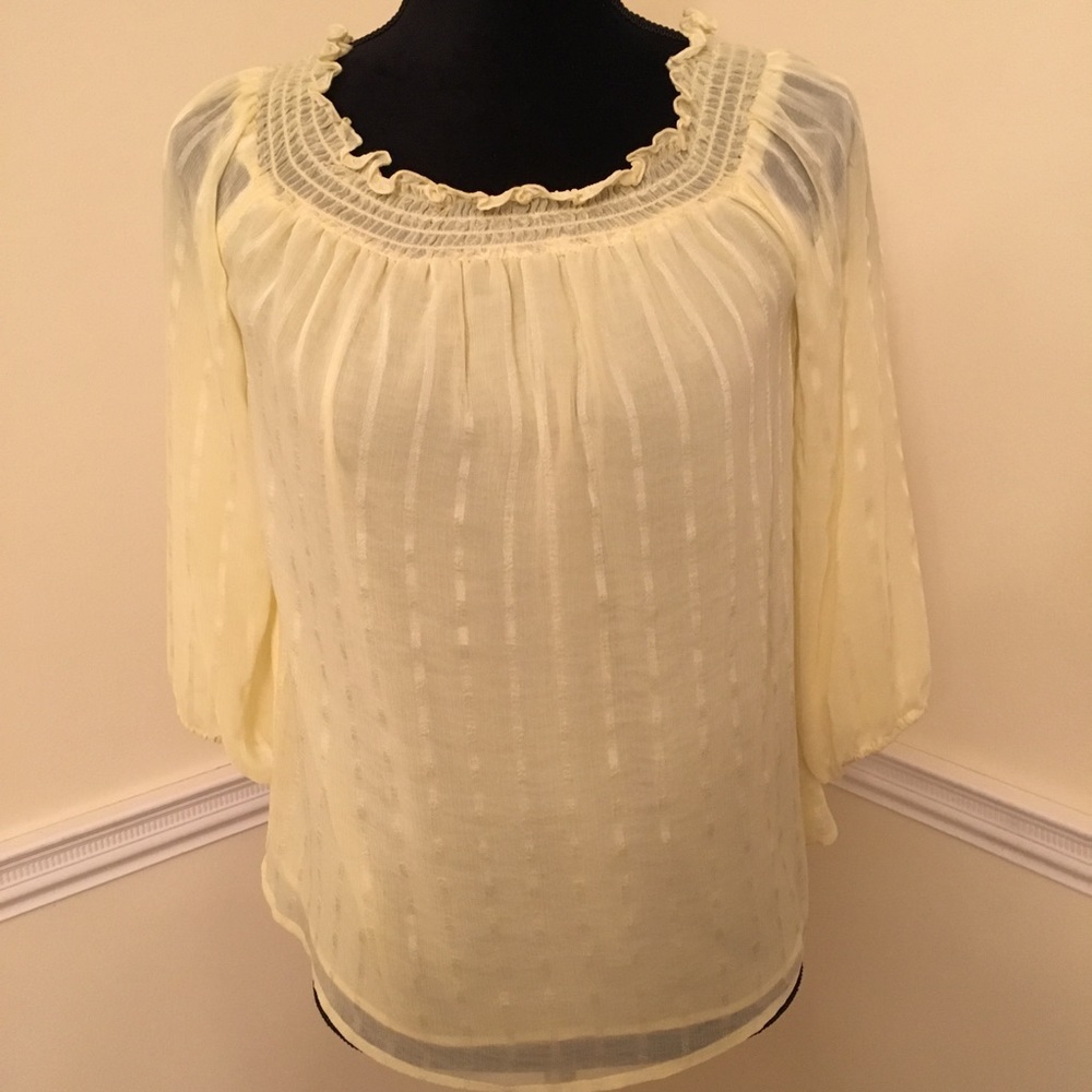 NWT Pale Yellow Blouse Size S